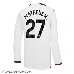 Manchester City Matheus Nunes #27 Seconda Maglia 2023-24 Manica Lunga